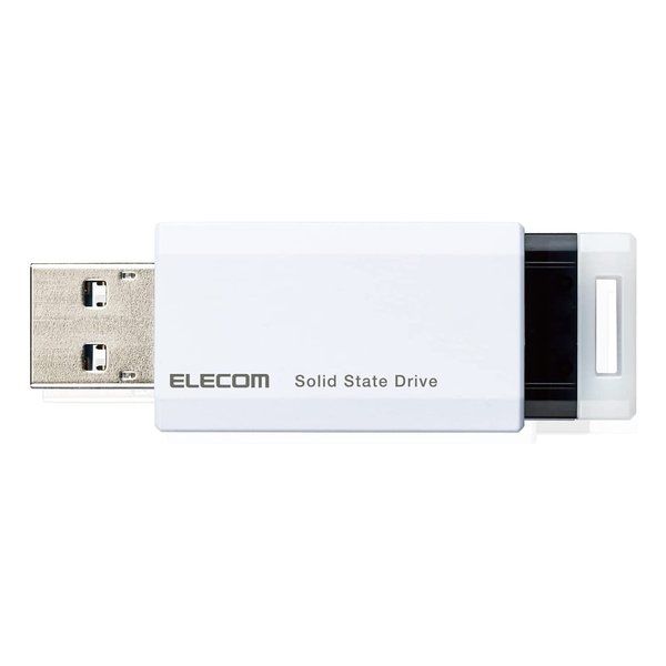 【新品】ELECOM  エレコム 外付けSSD ノック式 USB-A接続 PS5/PS4、録画対応 ホワイト ESD-EPK0500GWH (2538891)
