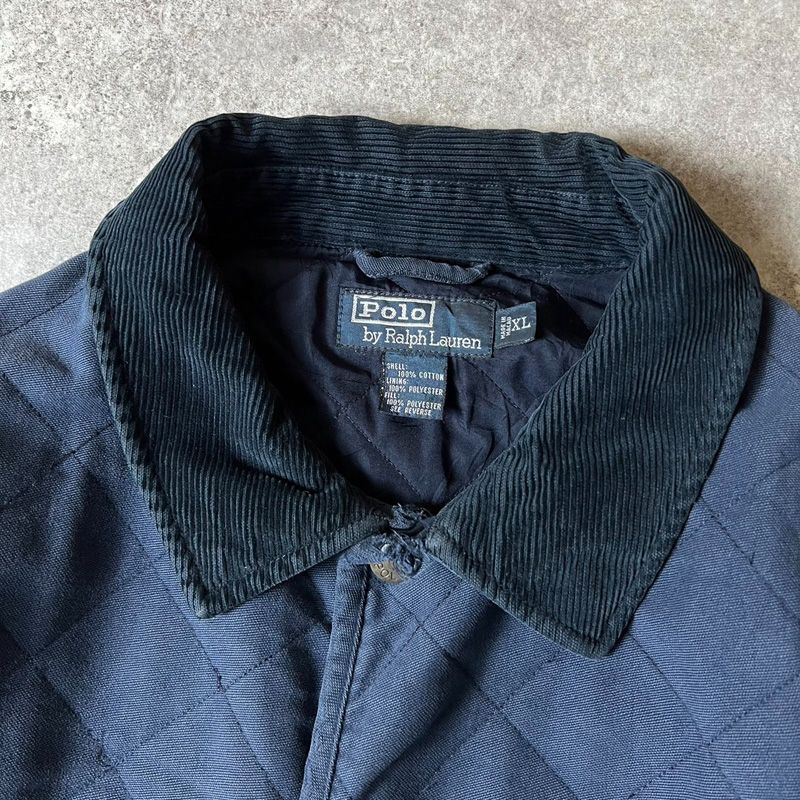 90s POLO RALPH LAUREN 中綿 キルティング コットン ハーフ
