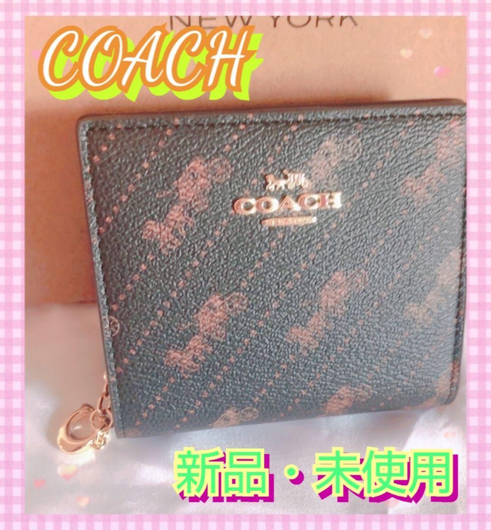 低廉 COACH 二つ折り財布 未使用 ホースアンドキャリッジ agapeeurope.org