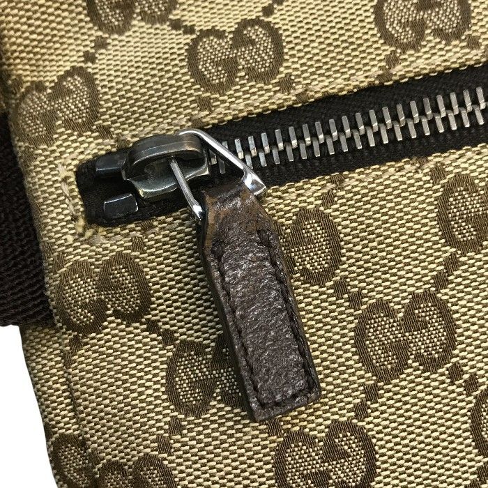 GUCCI グッチ ボディバッグ メンズ GGキャンバス/レザー ウエスト
