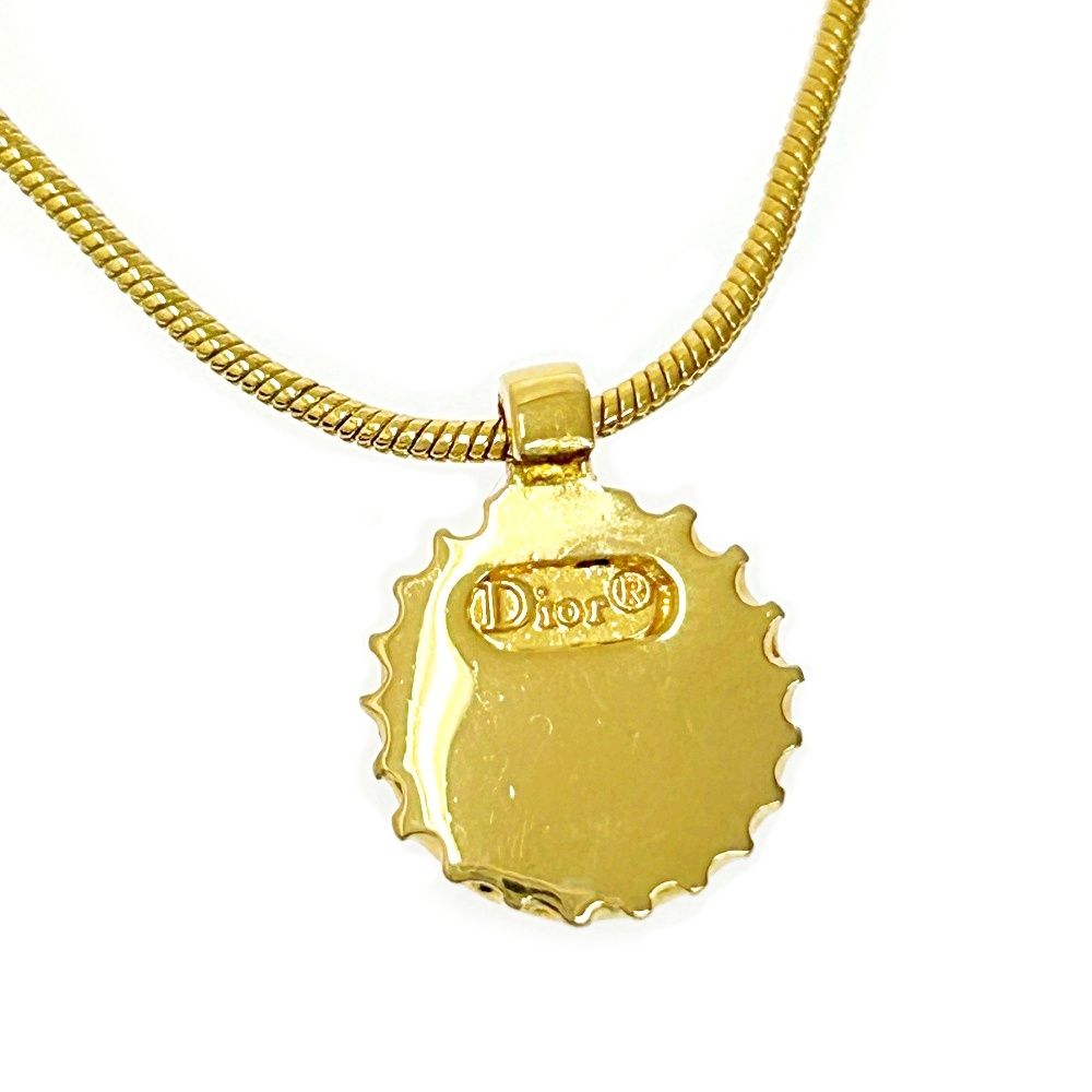 【希少】ディオール　レディース　ヴィンテージ　ペンダント　ネックレス　瓶の蓋 Christian Dior クリスチャンディオール ロゴネックレス 瓶蓋