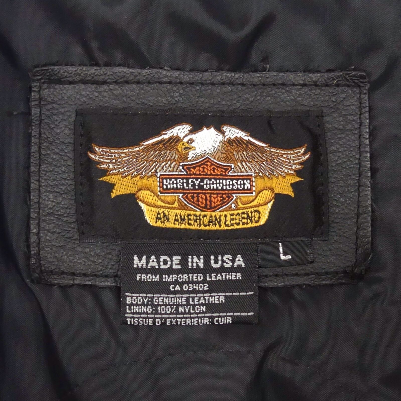 HARLEY DAVIDSON ハーレーダビッドソン レザーベスト NS425 - メルカリ