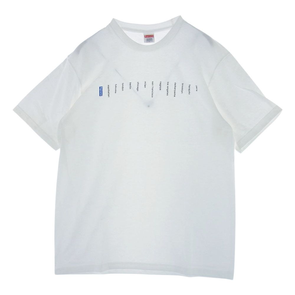Supreme シュプリーム Ｔシャツ 23SS Location Tee ロケーション Tシャツ ホワイト系 L【中古】