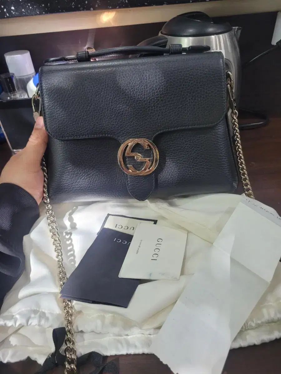 GUCCI グッチ インターロッキング トップハンドル 領収書が含まれています 半額