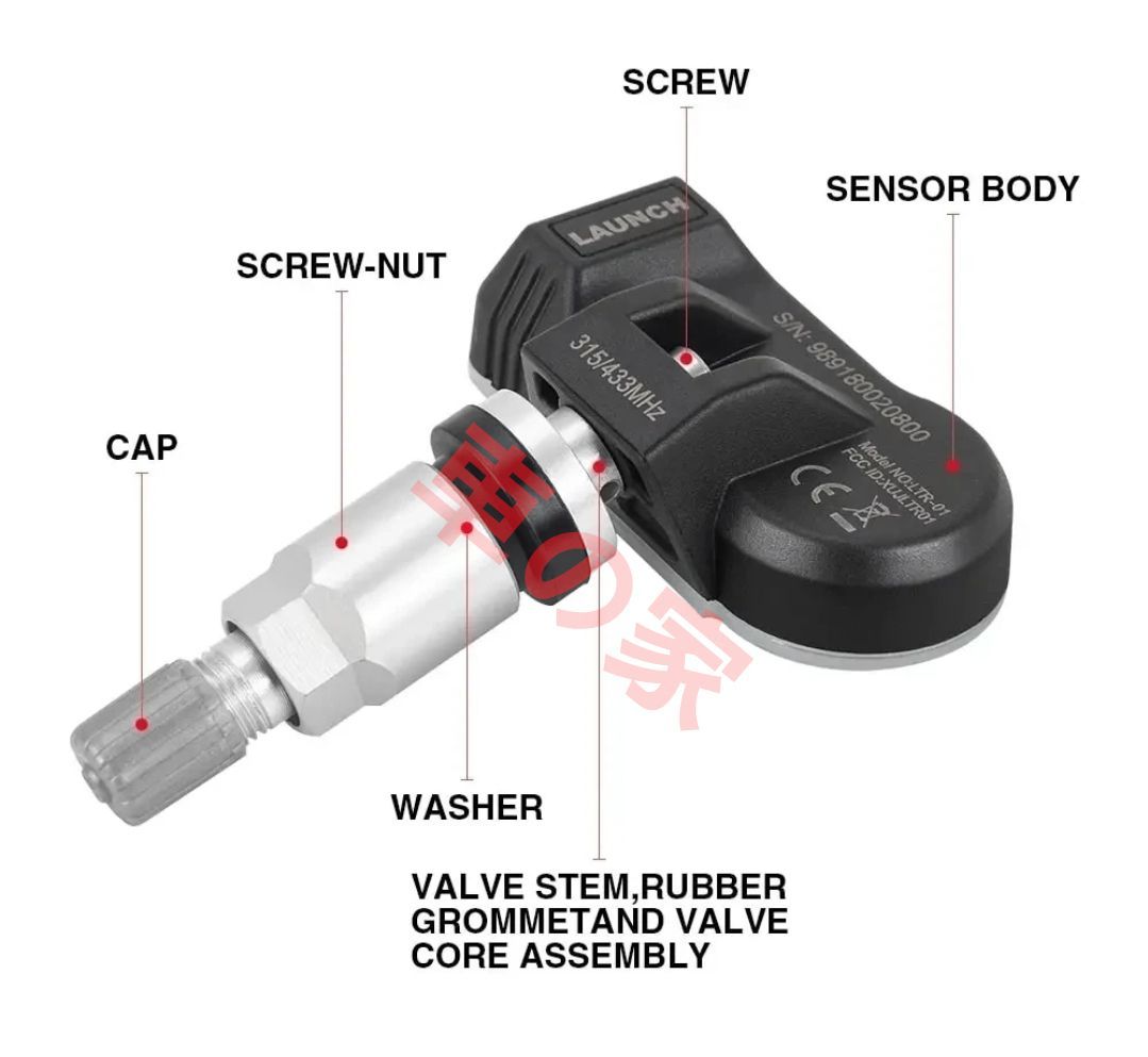 送料無料!! マセラティ グラントゥーリズモ GranTurismo 2007～2019 TPMSセンサー 空気圧センサー １台4個セット 315 433Mhz カスタム