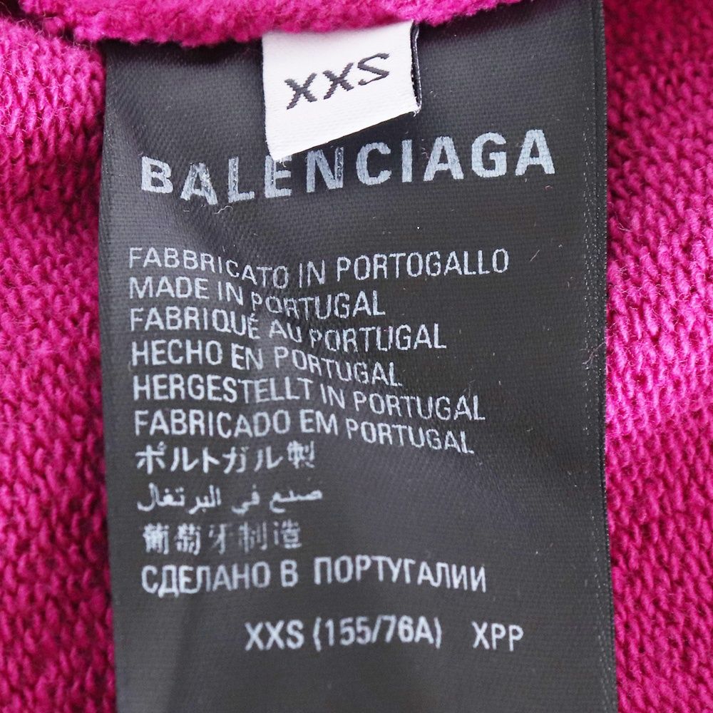 未使用 BALENCIAGA ユーズド加工キャンペーンロゴ刺繍プルオーバー