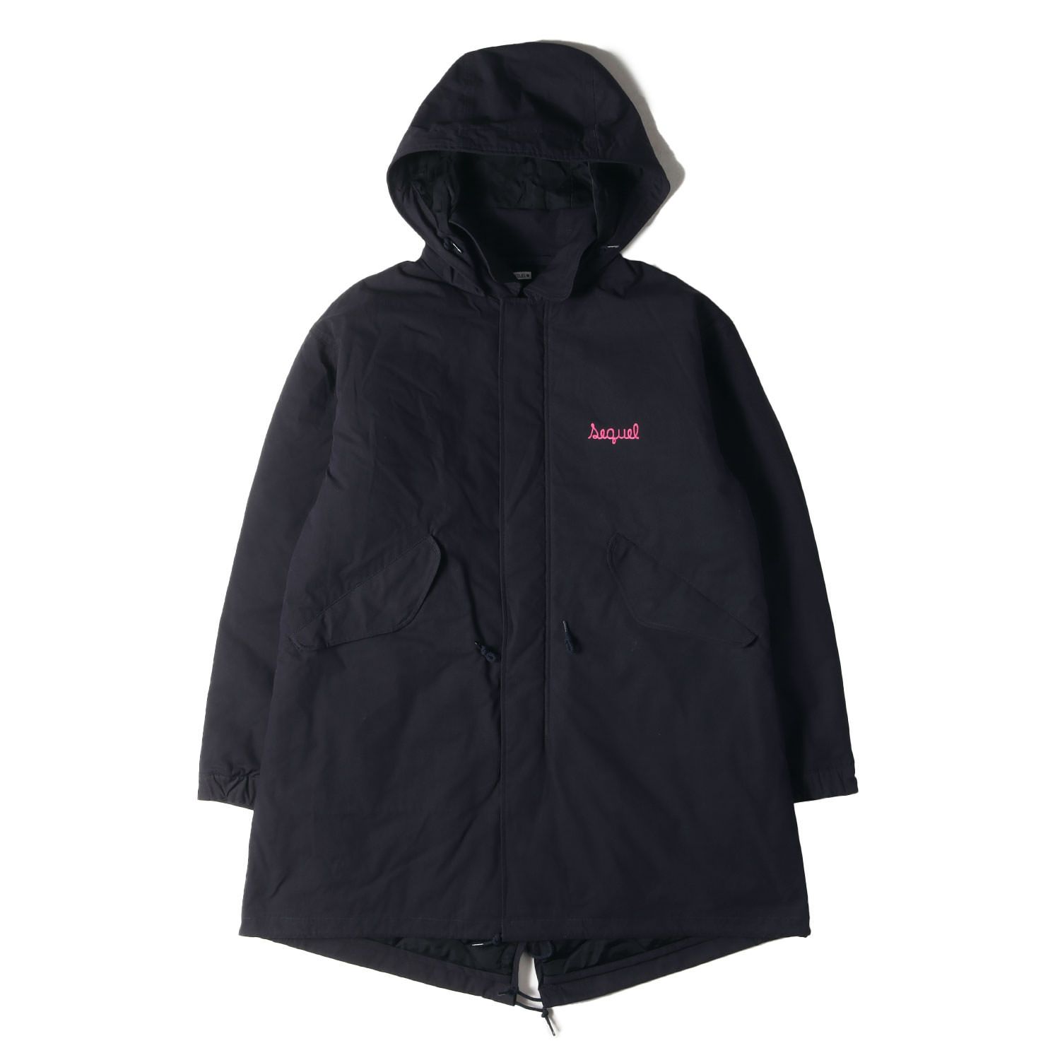 【美品】SEQUEL シークエル コート サイズ:M / 21SS 裏地キルティング フィッシュテール モッズコート (COAT) / ネイビー 紺 / アウター ジャケット【メンズ】