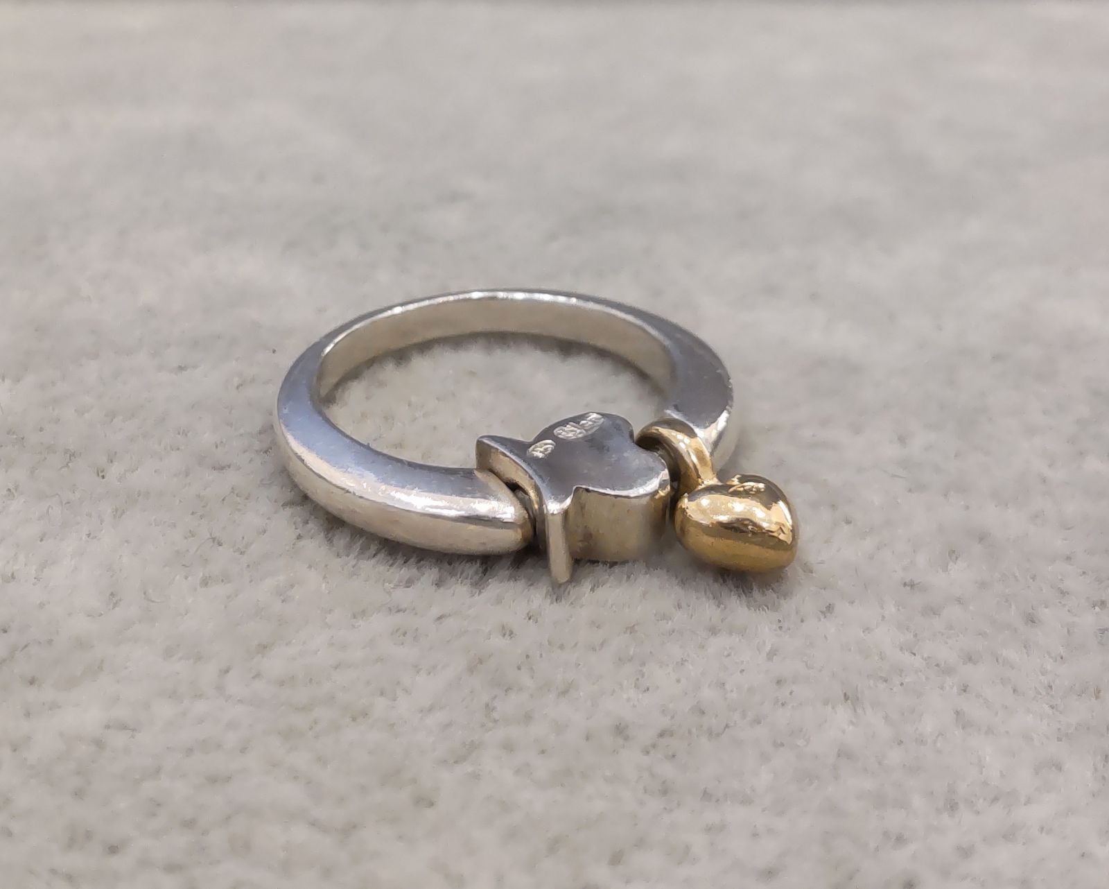 綺麗！ クリオブルー シルバー リング 925/750コンビ 13号 フィッシュ
