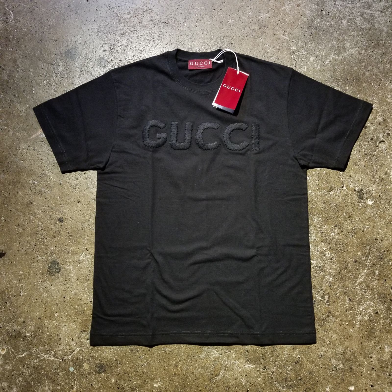 新品タグ付き GUCCI エンブロイダリー コットンジャージー Tシャツ 