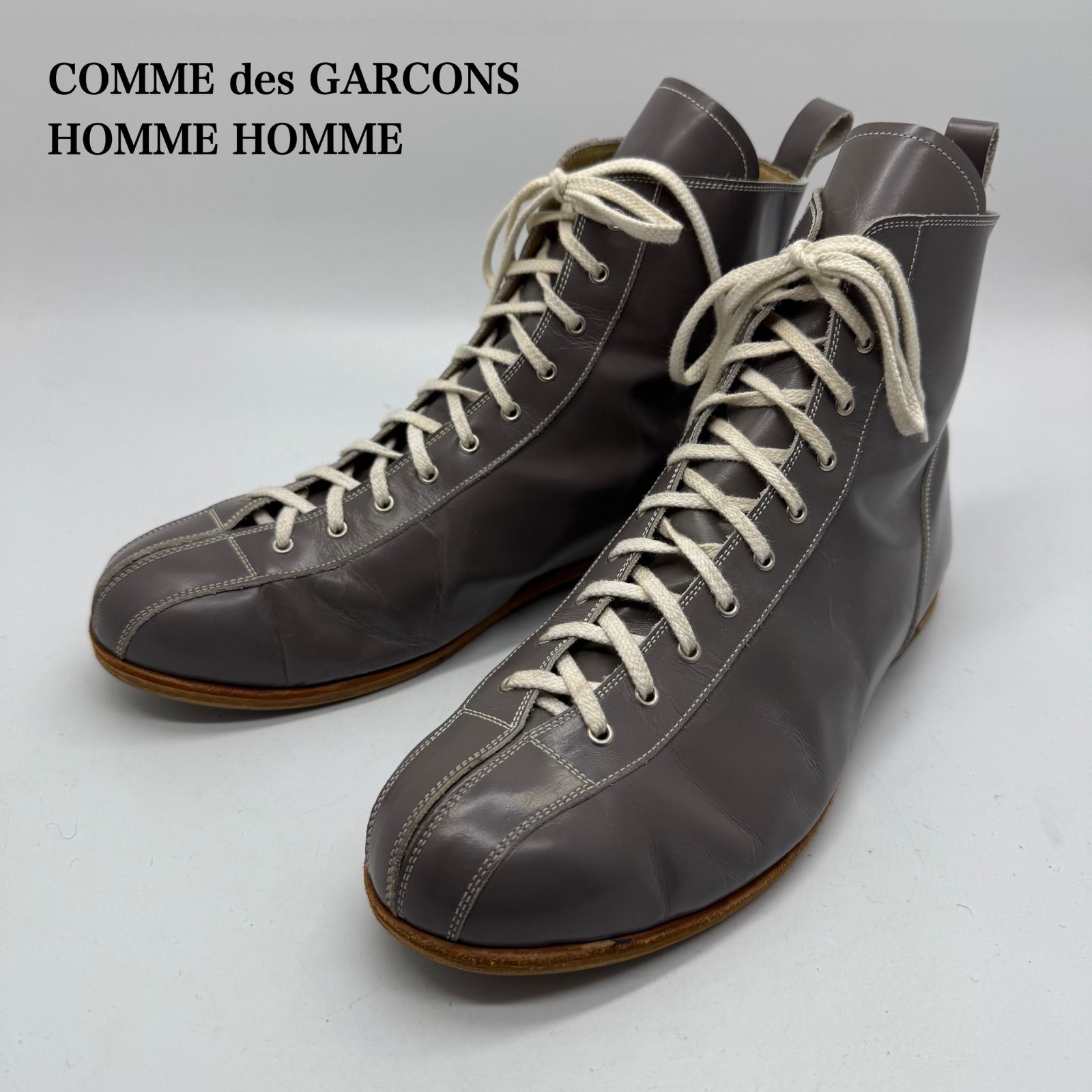 COMME des GARCONS HOMME HOMME 90s archive Leather bowling shoes boots 26.5cm コムデギャルソンオムオム ボーリングシューズ ボウリング ブーツ 革靴 アーカイブ