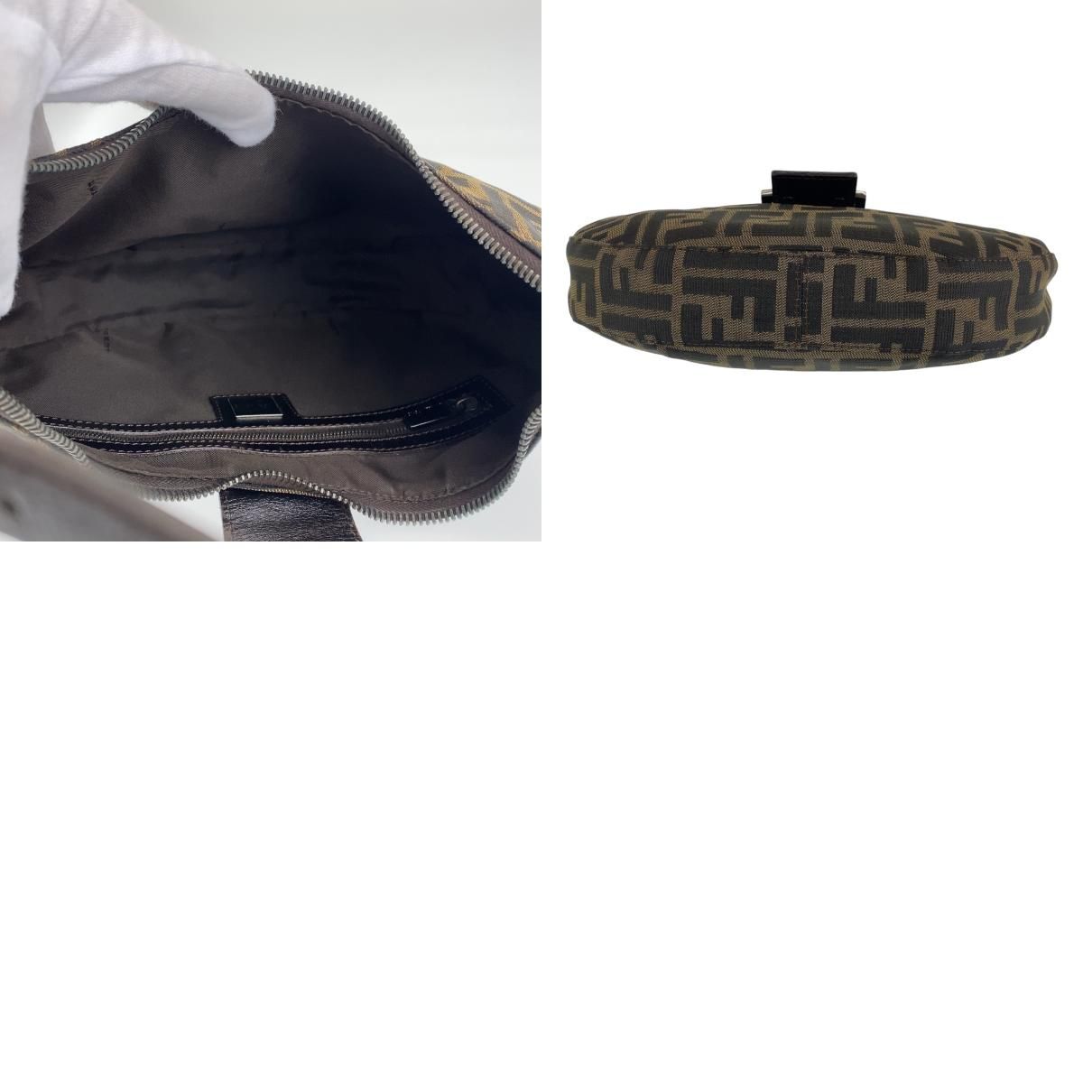 FENDI フェンディ ズッカ マンマバケット ブラウン 茶 シルバー金具