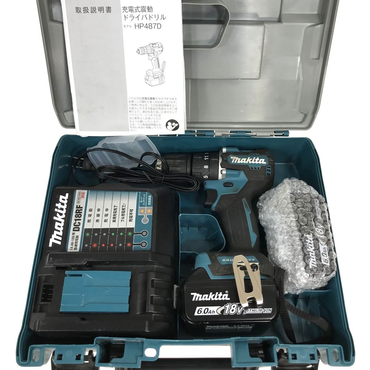 ##MAKITA マキタ 充電式震動ドライバドリル 18v HP487DRGX 青