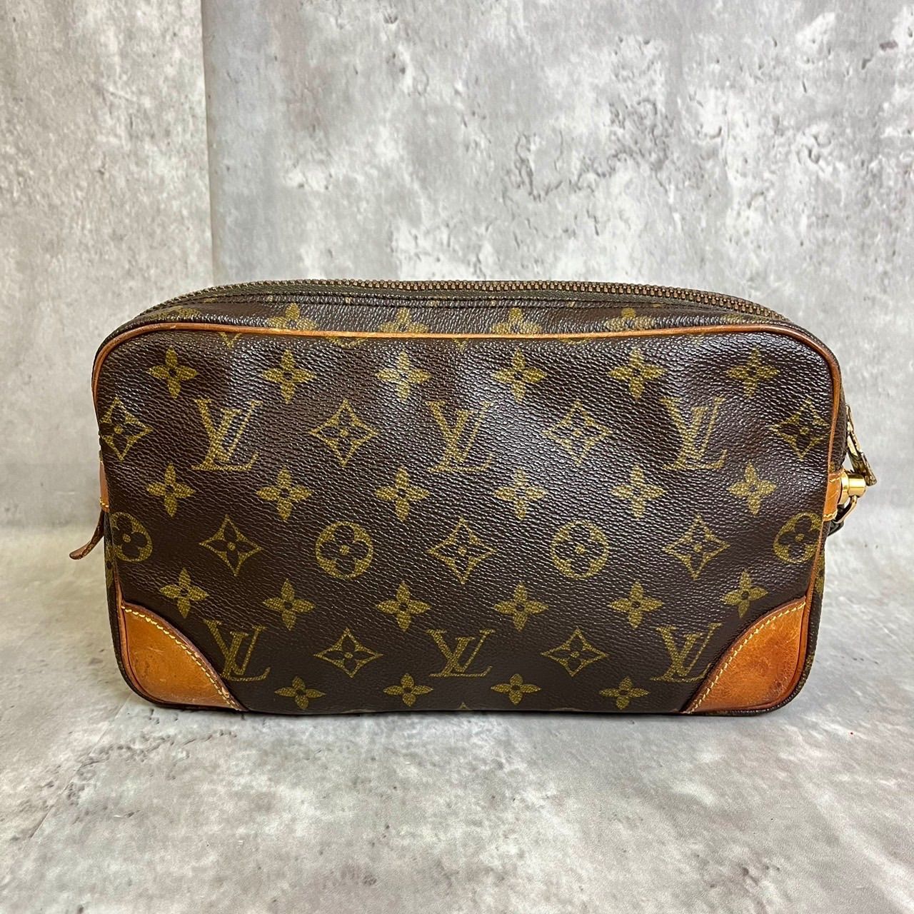 ✨良品✨ LOUISVUITTON ルイヴィトン セカンドバッグ クラッチバッグ ハンドバッグ 小物入れ マルリードラゴンヌ モノグラム 総柄  ロゴ型押し ゴールド金具 ヌメ革 PVCレザー ユニセックス レディース メンズ ブラウン 茶色 - メルカリ