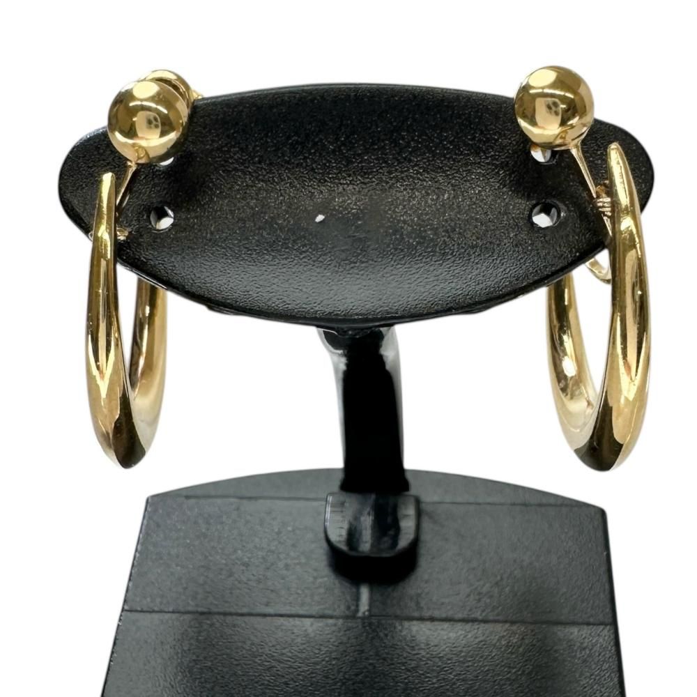 フープ型 イヤリング K18ゴールド 18金 2.3g レディース 真子質店 BL ex