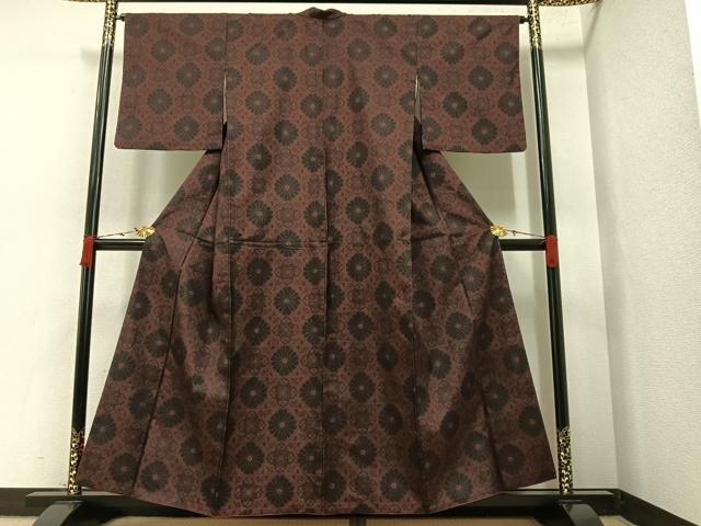 平和屋着物■本場大島紬　雲取り草花文　逸品　未使用　DAAI1308cm 平和屋着物□本場大島紬 雲取り草花文 正絹 逸品 DAAP8447zy 平和屋着物