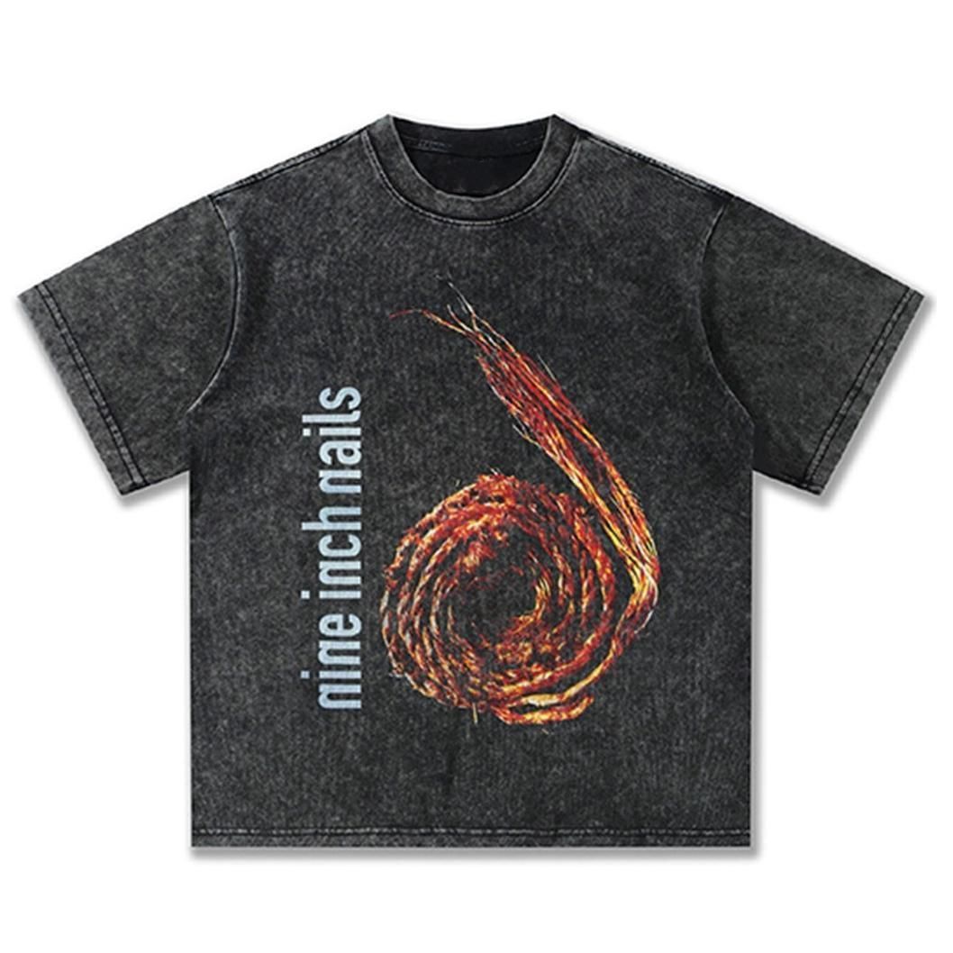 nine inch nails　 ダメージ　ビンテージ加工Tシャツ VINTAGE NINE INCH NAILS PRETTY HATE MACHINE BOOTLEG #0004