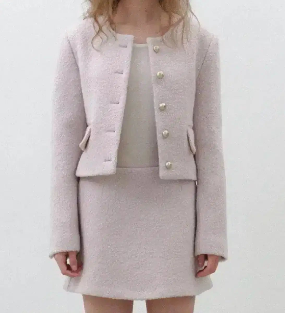 The wish リース Leeds ツイード セットアップ ジャケット スカート セット