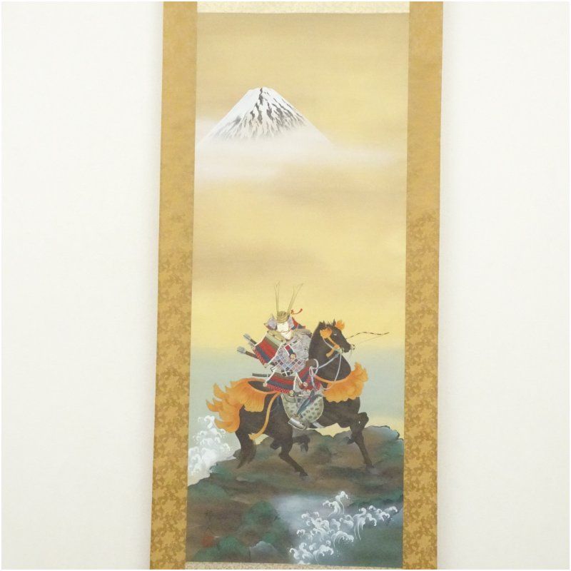 【躍動の飛天】一体の飛天（太鼓で舞姿）極彩色 掛軸／仏教美術／瞑想・癒しの空間に 躍動の飛天】一体の飛天（太鼓で舞姿）極彩色 掛軸／仏教美術