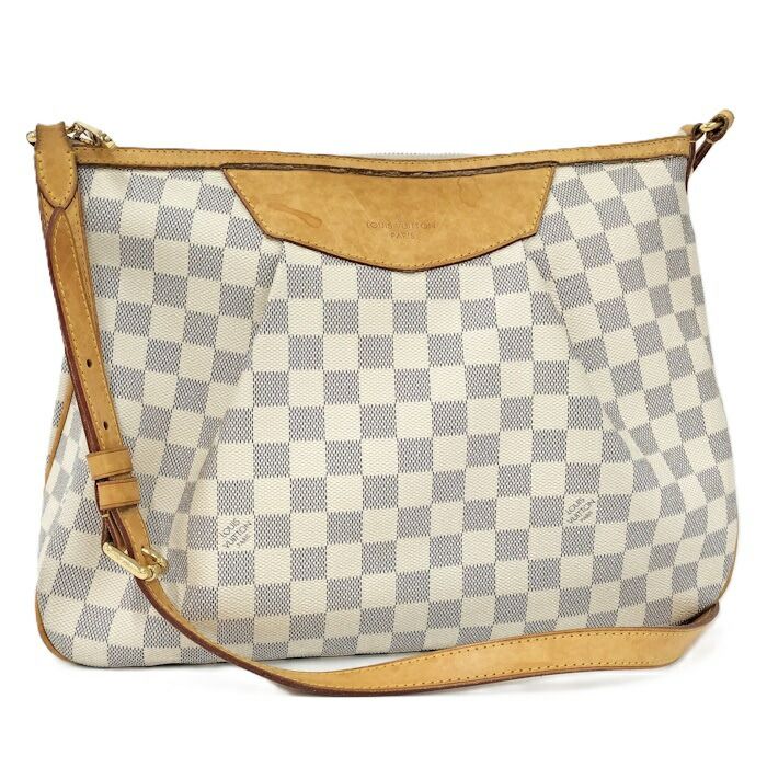 LOUIS VUITTON シラクーサ MM ショルダーバッグ ダミエ アズール N41112
