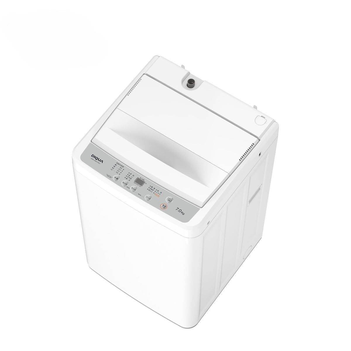 使いやすいお一人暮らしから三人用 コンパクトボディ DWAM701 ホワイト 7.0kg全自動洗濯機 DIQUA