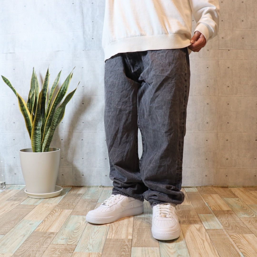 Levi's 501 ブラックデニム ビッグサイズ ゆるダボ ダボパン W42