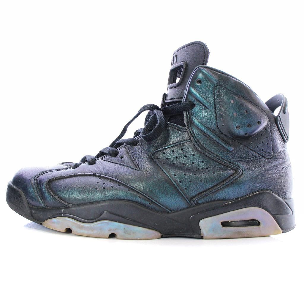 ナイキ NIKE AIR JORDAN 6 RETRO ALL STAR 2017 CHAMELEON エアジョーダン6 レトロ オール スター カメレオン スニーカー シューズ ハイカット レザー US10 28cm 黒 ブラック 907961-015 /U