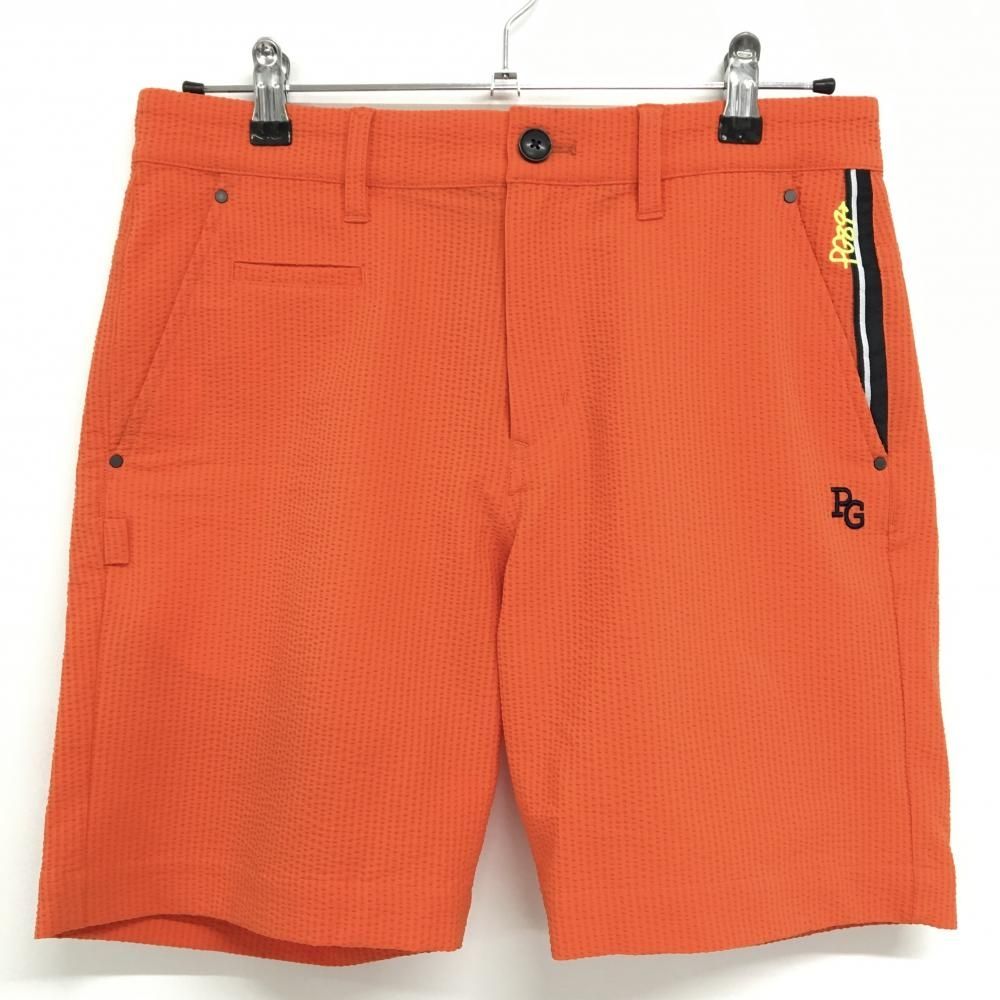パーリーゲイツ ハーフパンツ オレンジ サッカー生地 ロゴネイビー メンズ 3 S ゴルフウェア 2025年モデル PEARLY GATES