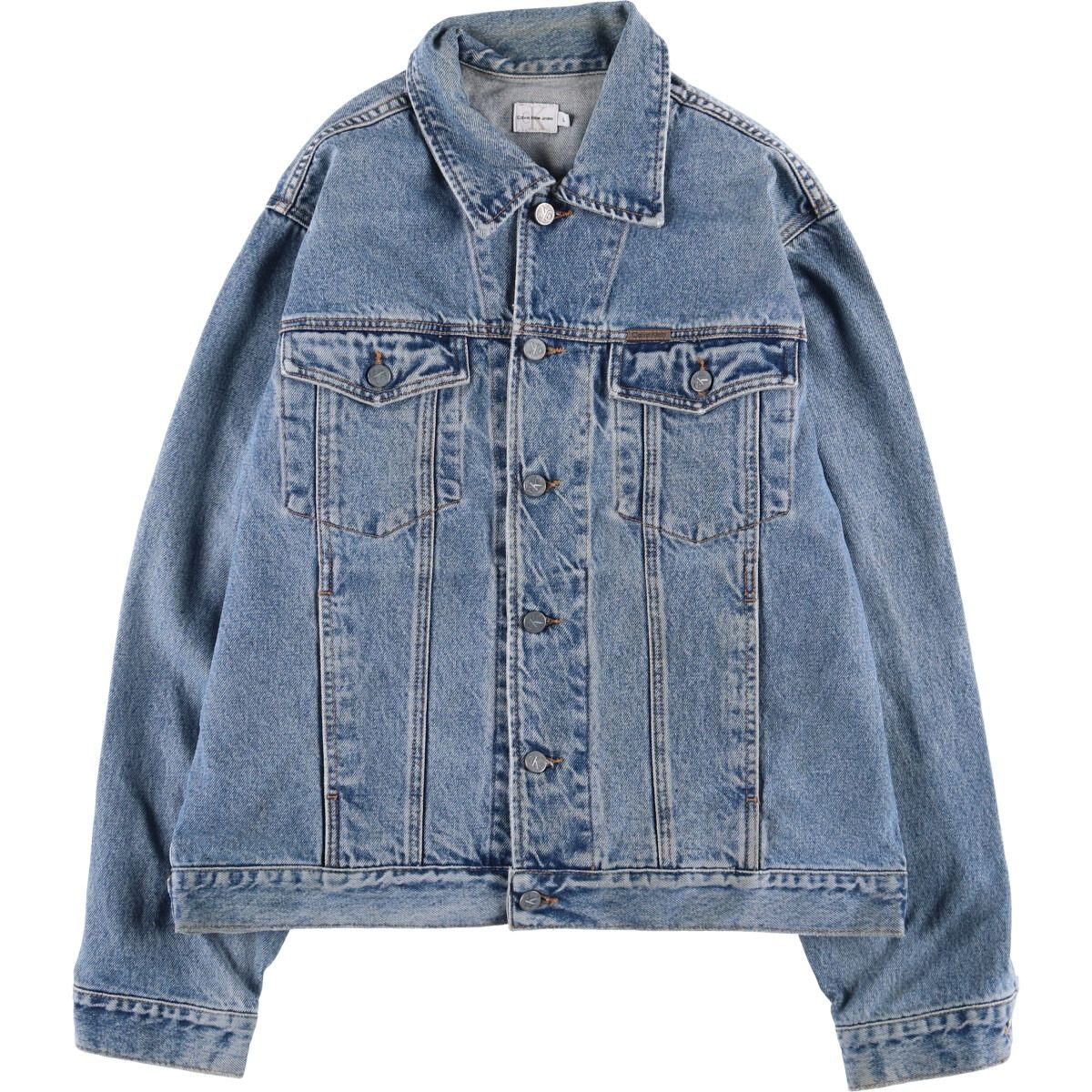 90's  Klain Jeans 短丈 デニムジャケット USA製 レディース] 90's USA製 カルバンクライン ショート丈デニム