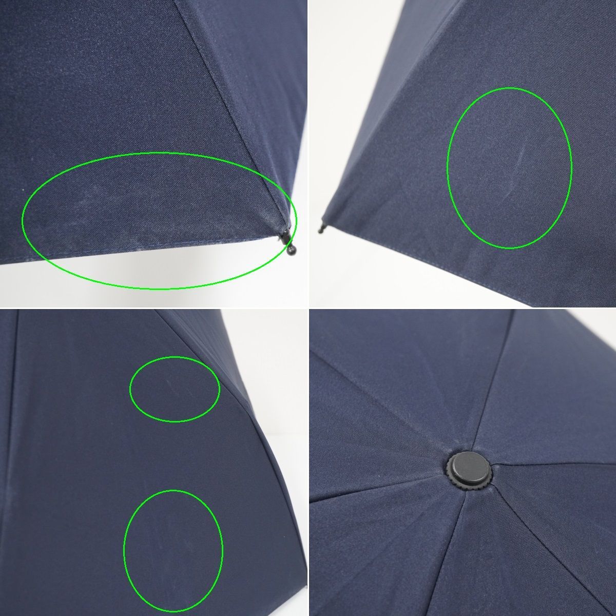 サンバリア100 完全遮光折日傘 USED品 2段折 コンパクト ネイビー