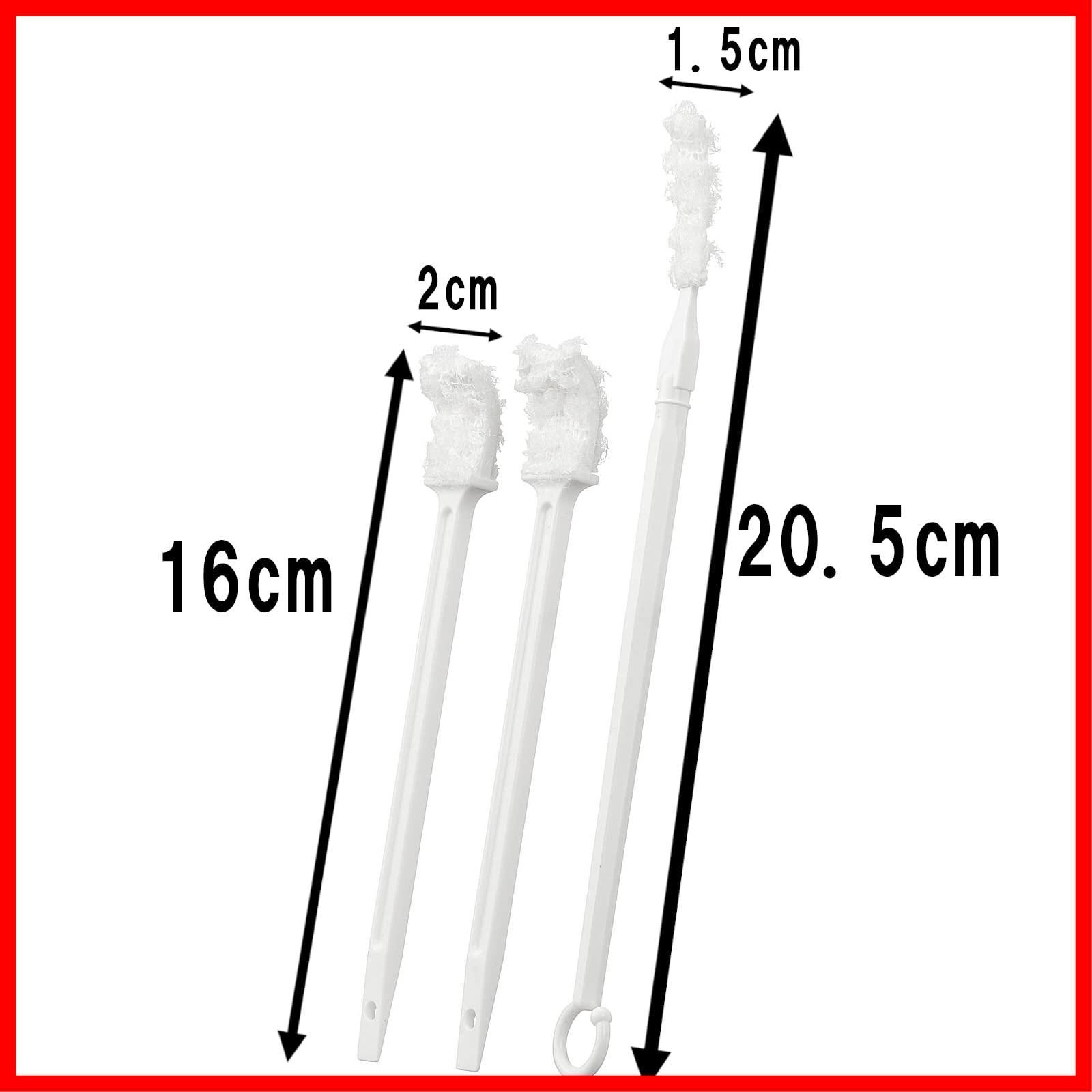  まめいた Mameita サッシ みぞ クリーナー ホワイト 2種 3本入り 水だけで洗える ポリエステル繊維 ワイド . スリム 1. ×20.5 cm LB-328 延長管 窓用クリーナー 台所用スポンジ たわし 掃除用具