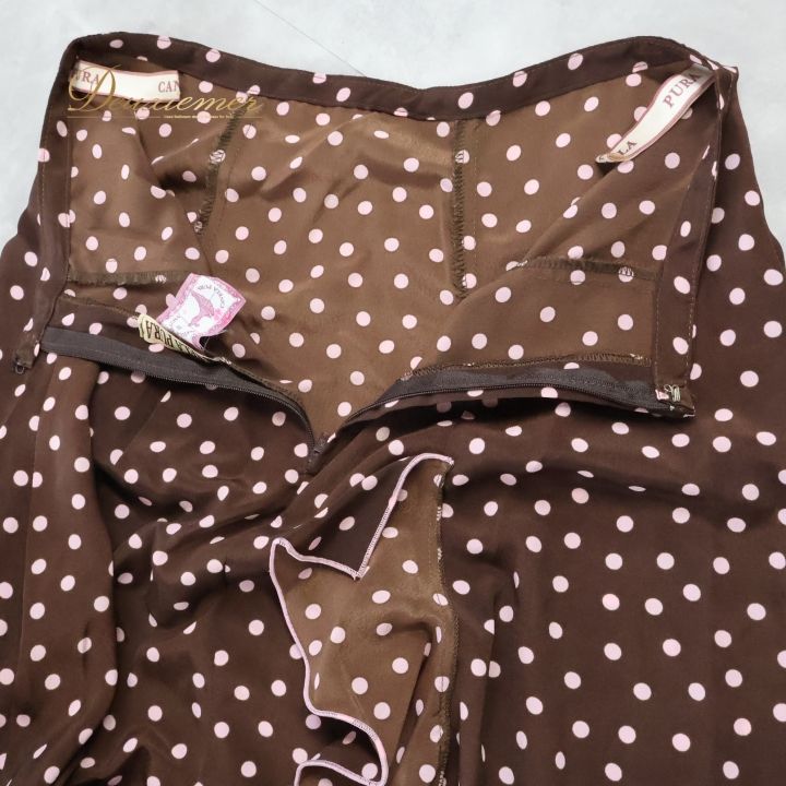 フラメンコ 衣装 ファルダ スカート CANELA PURA ボランテ フリル 水玉 ドット ピンク かわいい レトロ ダンス パーティ 発表会 ブラウン系 ピンク系 エレガント ダンスウェア おしゃれ 明るい色 LLC-HASEGAWATOSO_COM