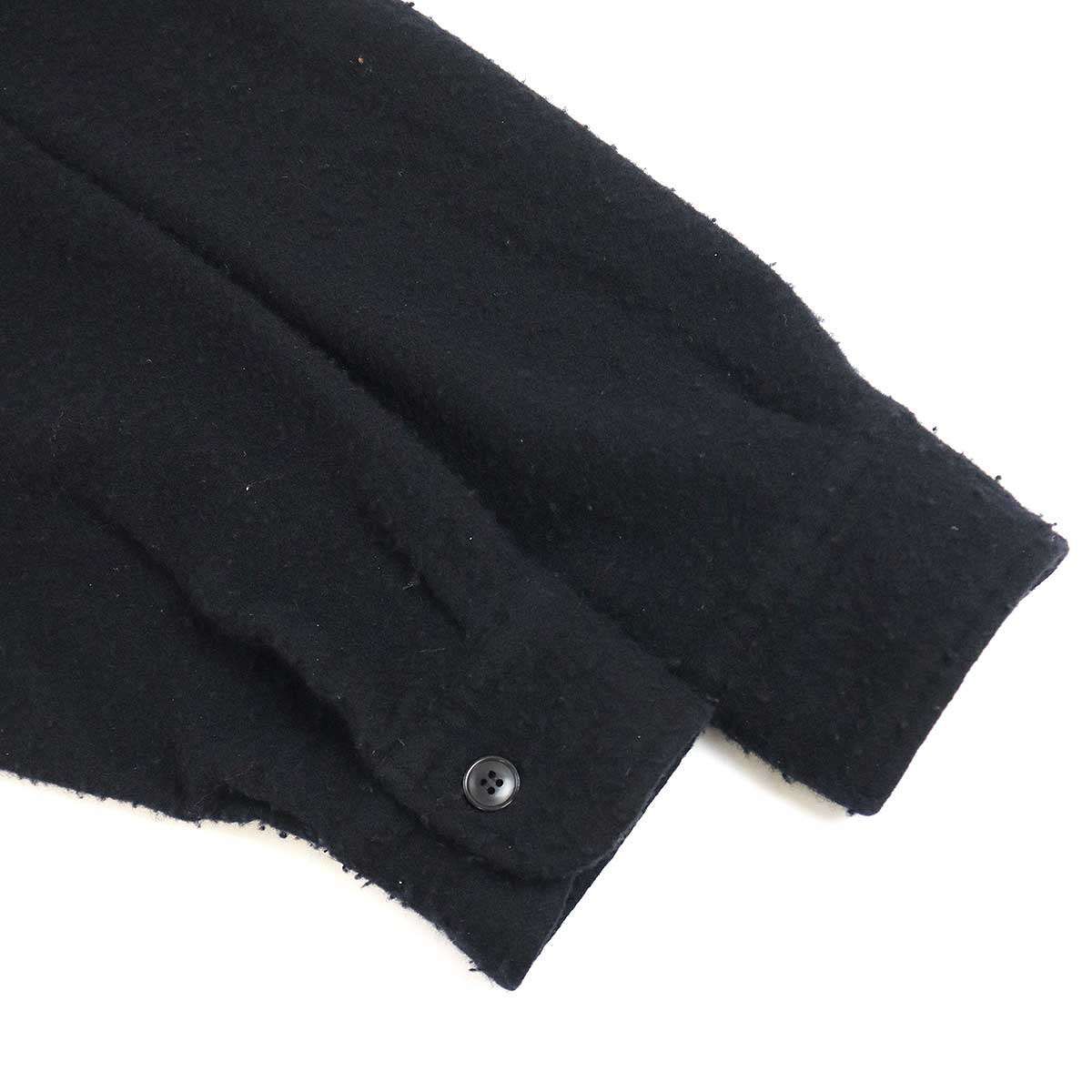 COMOLI コモリ 23AW 縮絨ウールハーフジップシャツ Y03-02010 ネイビー 