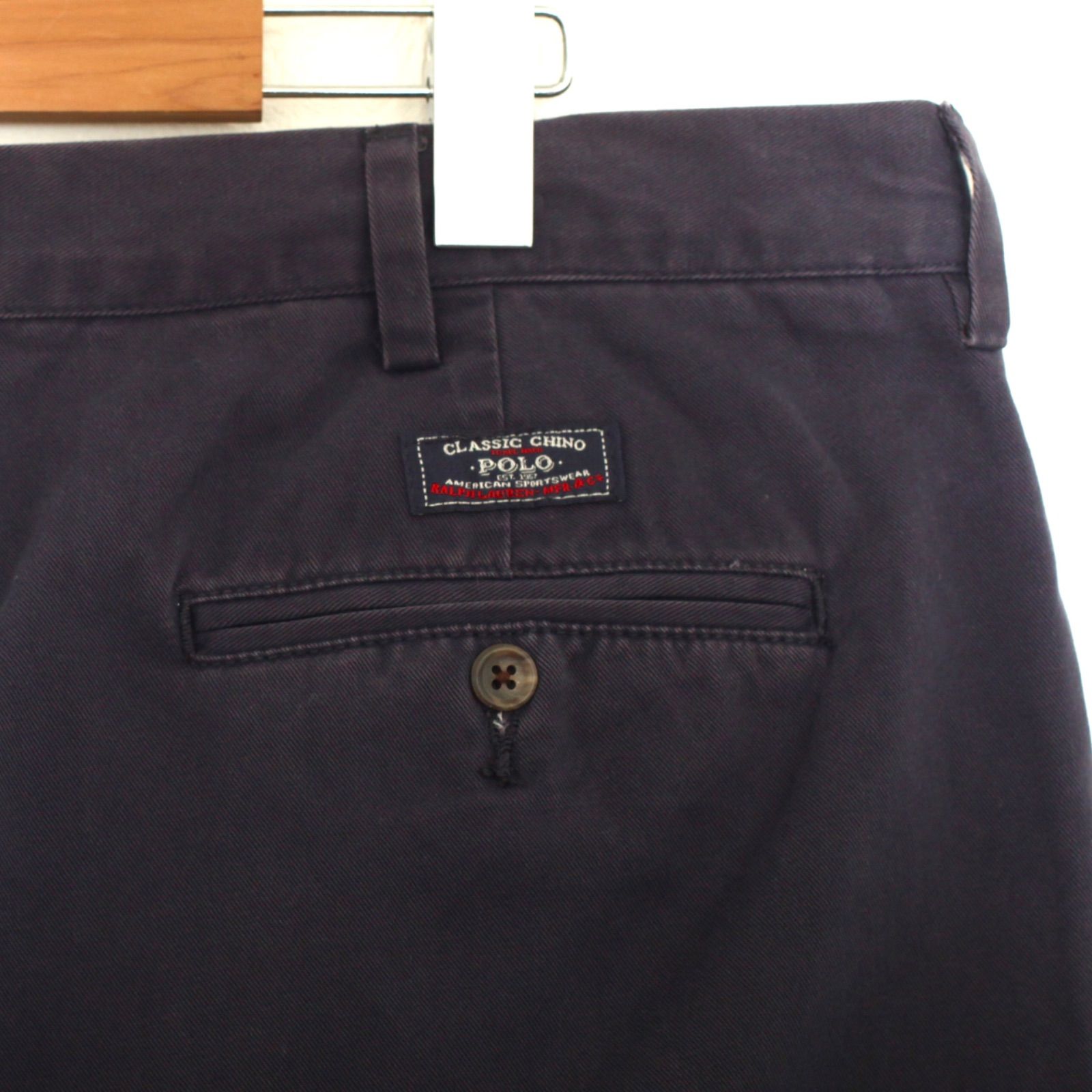POLO チノパンW36 L30 ネイビー 90s 当時モノ POLO RALPH LAUREN W36/古着 ラルフローレン ブランド チノ