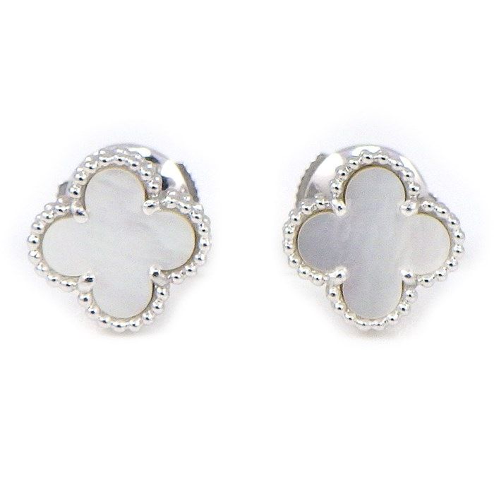 ヴァンクリーフ＆アーペル Van Cleef - Arpels ピアス スウィート アルハンブラ VCARG12000 ホワイト シェル K18WG