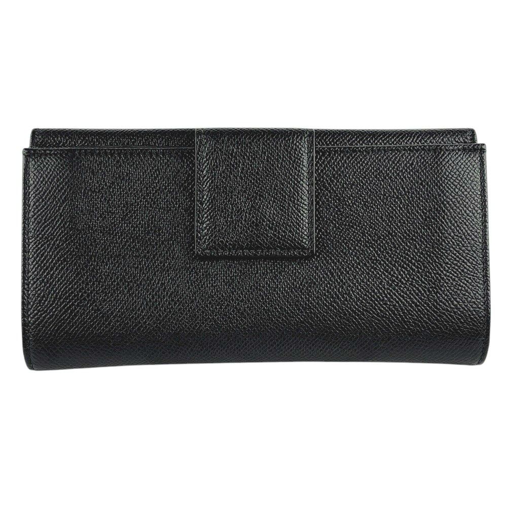 □美品□ ブルガリ 二つ折り 長財布 サイフ ブラック ブルー レザー 箱