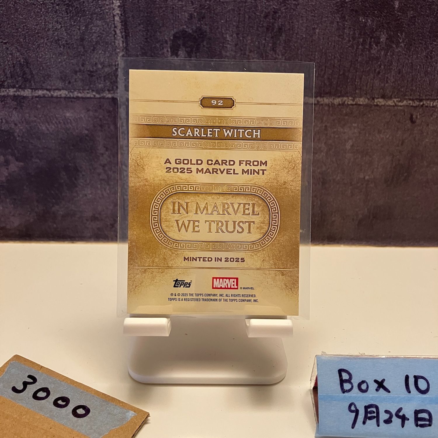 2025 Topps Marvel Mint SCARLET WITCH Gold Parallel IN MARVEL