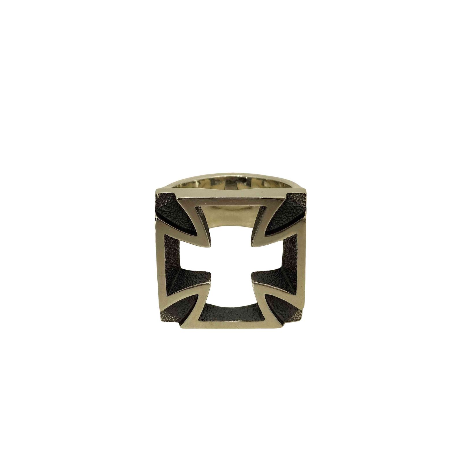 ウィアード WEIRDO 925刻印 アイアンクロス シルバーリング メンズ 18号