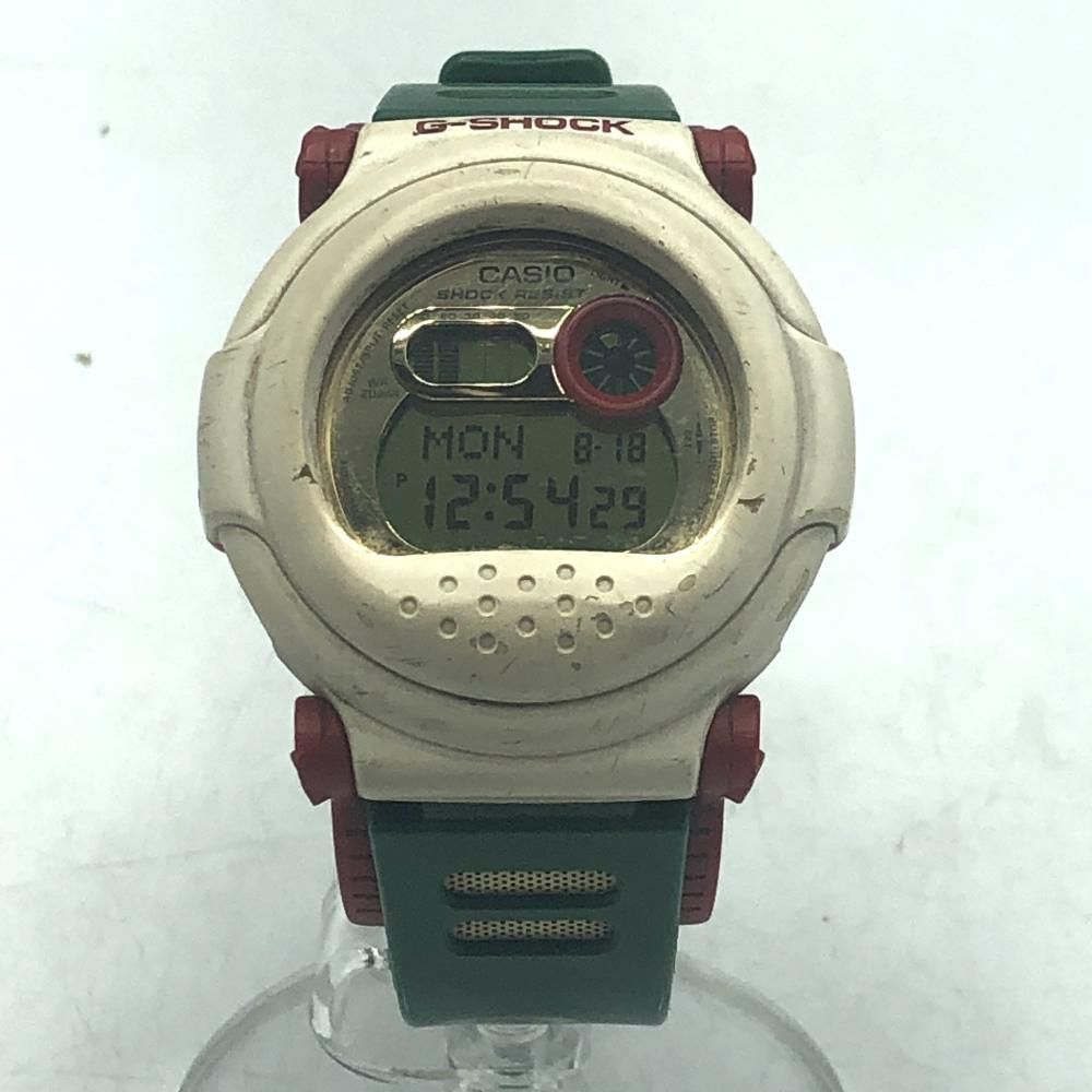 G-SHOCK G-001CB-7JF ジェイソン ホワイト レッド グリーン 使用感有り 腕時計 ジーショック 17 240017718191