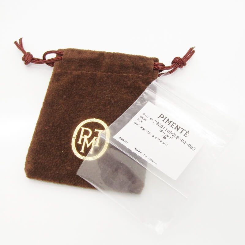 PIMENTE ピモンテ リング K10 ブラック ダイヤモンド 3石 ピンキーリング レディース 指輪 3号 28011061 SIROKUMA-CORPORATION_COM