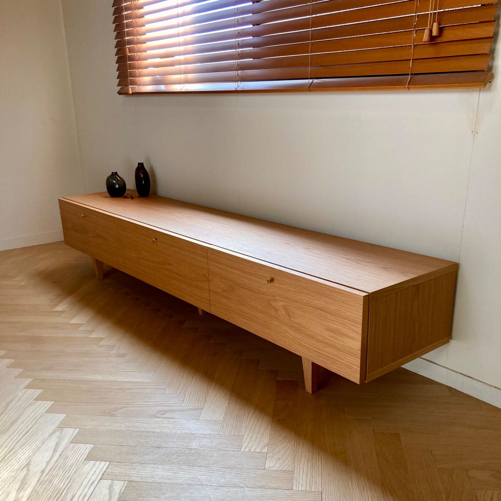 テレビボード 200cm オーク テレビ台 北欧 無垢 突板 ローボード 無垢