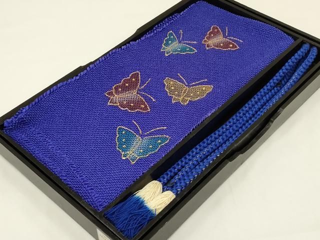 平和屋着物○和装小物 帯締め・帯揚げセット 振袖用 総絞り 枝垂れ花文