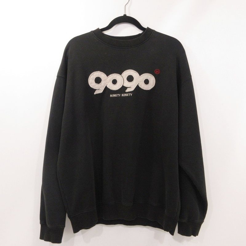 姫路東店 9090 | ナインティナインティ スウェット OG Logo Patched Crewneck Sweat NN1822 ビンテージ加工 ブラック サイズ L 103