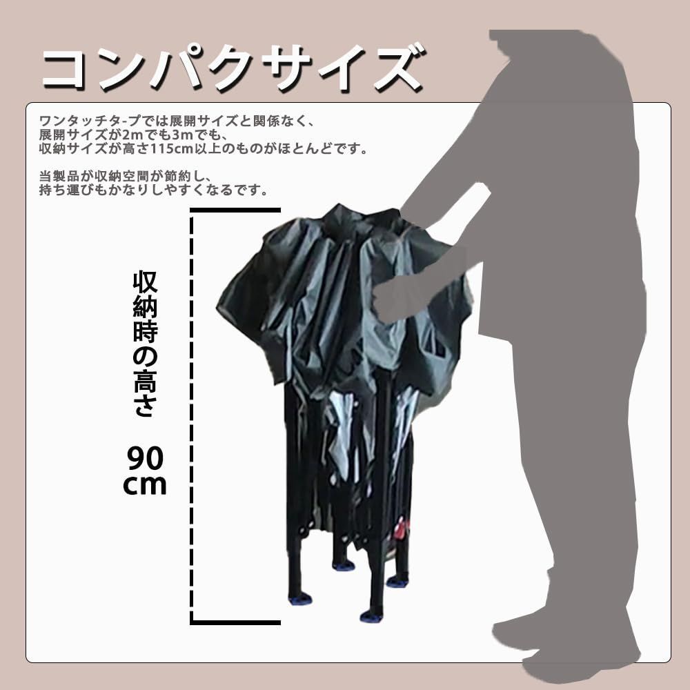 【☆程度良好☆】 高耐水加工＆シルバーコーティング UVカット紫外線カット 遮熱 高さ4段階調節 ワンタッチタープ スチール 風抜けベンチレーション 大型 キャノピー 大型テント 横幕|サイドシート3枚付属 レジャー イベント 2mx2m 日除け バイザーシェード ター おしゃれである