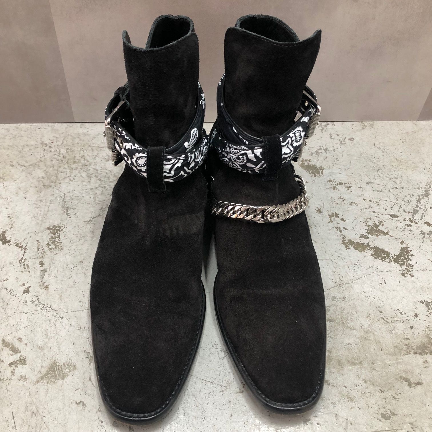 AMIRI Bandana Buckle Boot MFB005-001 バンダナ スエードボディ ブーツ アミリ 42 67673A1 - メルカリ