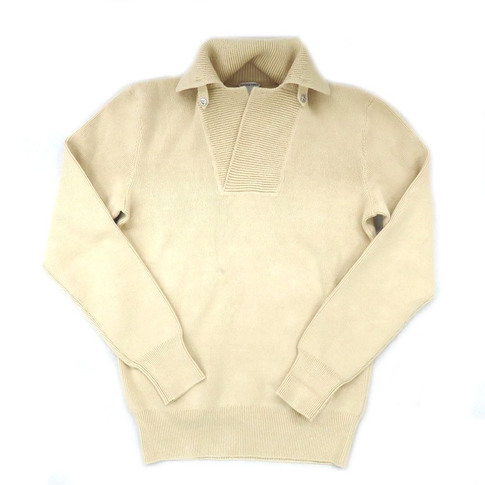 名古屋】ボッテガヴェネタ セーター ロゴ ベージュ Mサイズ 長袖  