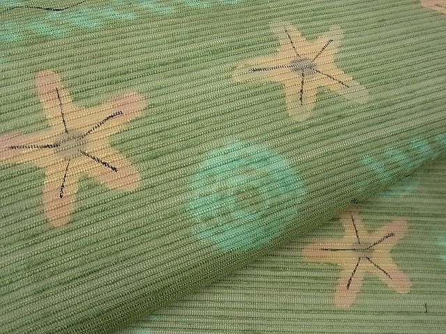 平和屋本店□希少 染色作家 山本由季 九寸名古屋帯 貝殻 ヒトデ 逸品