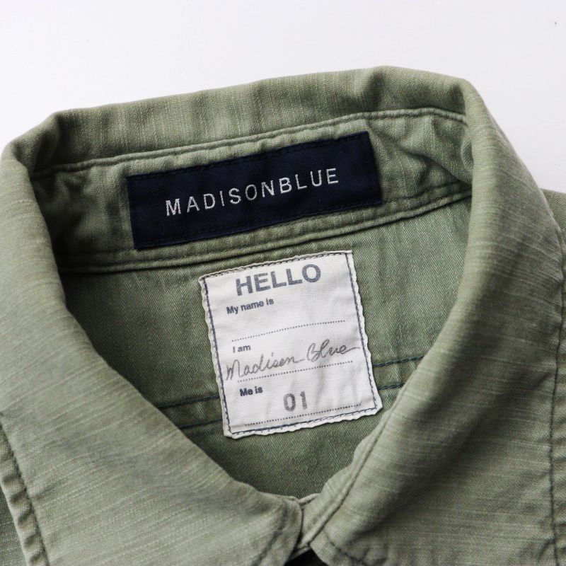 定番 マディソンブルー MADISONBLUE HAMPTON BACK SATIN SHIRT 01（S