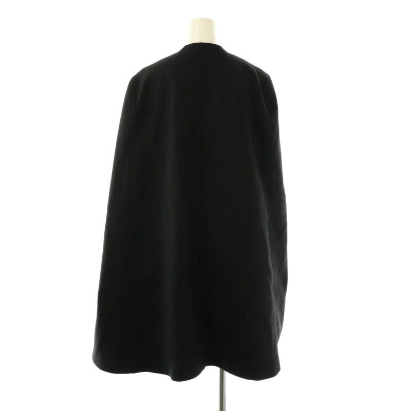 ZARA ケープ　ポンチョ　黒　Mサイズ ザラ ZARA】ケープコート ポンチョ M 黒 大人気 - メルカリ