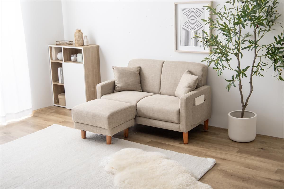 Emma 2人掛けコンパクトソファ ブラウン ソファー Emma 2人掛けコンパクトソファ 5色対応の通販情報 - 家具通販