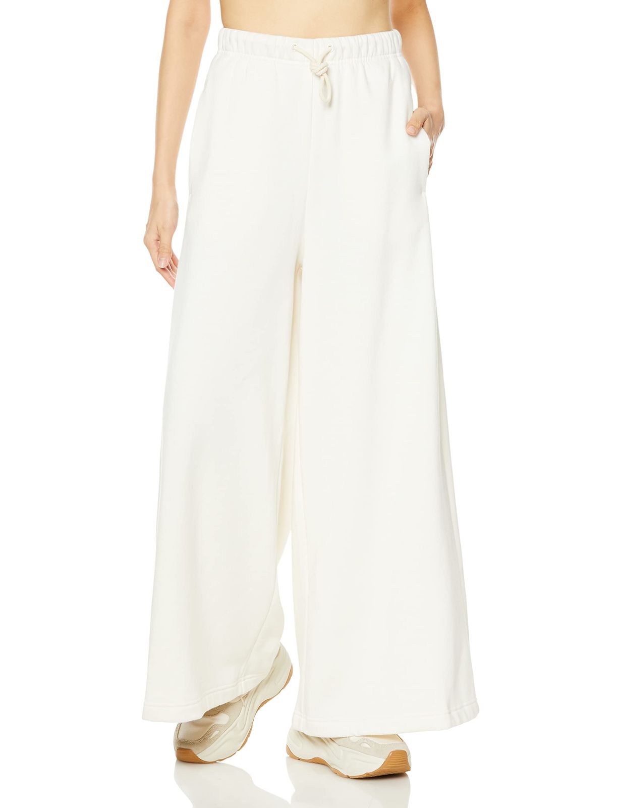 [アディダス] ロングパンツ スタジオラウンジ ワイドレッグ フリースパンツ KO467 レディース ノンダイド (HM9921) L [ノンダイド (HM9921)] [L]